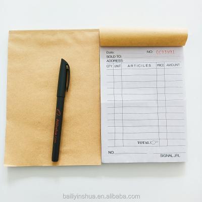 China Environmental Protection Purchase Order Statement Book Carbonless Invoice With Saddle Stitching for sale