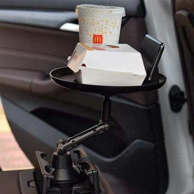 China Universal Adjustable Food Tray Mobile Phone Car Cup Mount 360 Degree Rotation Car Phone Cup Holder for sale