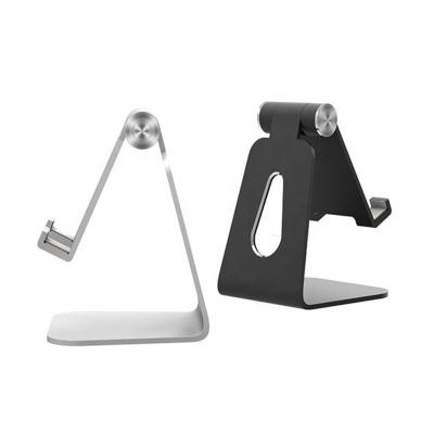 China Universal Aluminum Alloy+Silicone Aluminum Alloy Phone Tablet Desk Stand Adjustable Holder For Smartphone Mobile Phone Cell Phone for sale