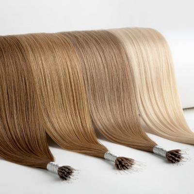 China Straight Nano Ring Extension Double Drawn Cuticle Aligned 100% Human Hair Nano Ring Extensions China Factory for sale