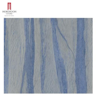 China Offers the real effect of natural onyx with the blue vein Azul Macaubas porcelain tile for sale