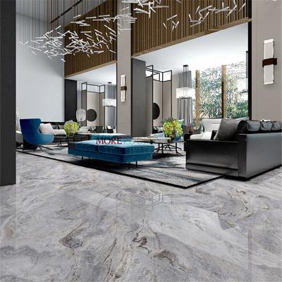 China Modern Family Resorts Dark Gray Marble Flooring Texture Big Size Porcelain Tile for sale