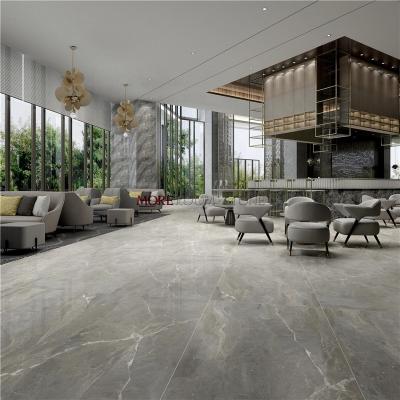 China Modern Hotel Gray Marble Effect Porcelain Large Official Site Tiles for sale