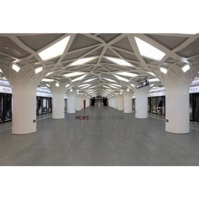 China Modern Commercial Subway Walkway 20mm Gray Indoor And Outdoor Porcelain Tile Flooring for sale