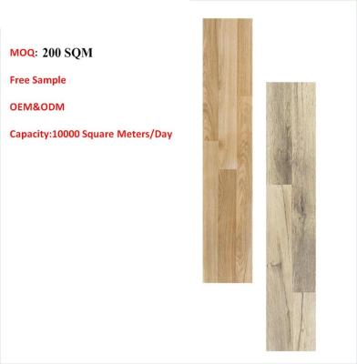 China Large Size Metallic Wood Ceramic Home Glazed Floor Tiles 200x1000mm Design Tiles Decorative Flooring for sale