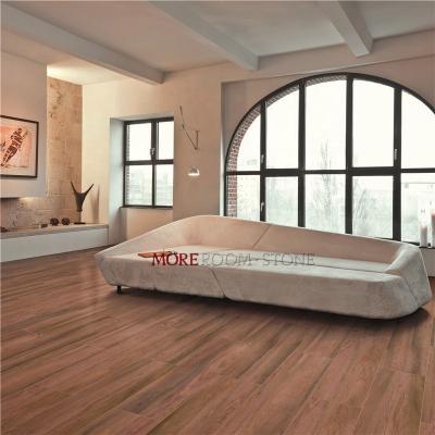 China Rustic Tiles Hardwood Oak Wood Plank Crimson Porcelain Look Tile For Flooring for sale