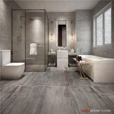 China MOREROOM Rustic Tiles STONE Non Slip Wall Design Bathroom Floor and Light Gray Rustic Ceramic Tile 600x1200 for sale