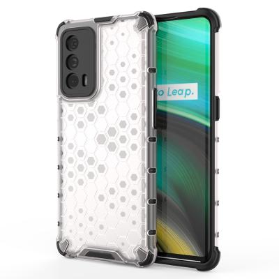 China 2 in 1 Shockproof Honeycomb Armor Back Case Rugged For REALME X7 PRO ULTRA Clear Shockproof Slim Grip Back Case for sale