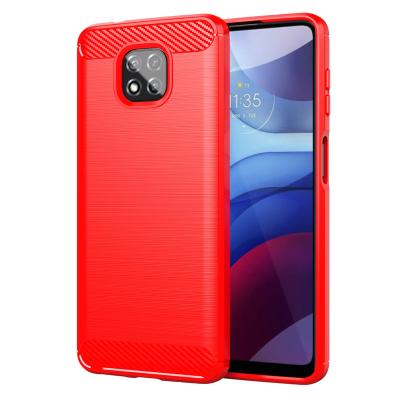 China Carbon Fiber Texture Design Shockproof Case For Moto G Power 2021 Durable Soft Gel Slim Fit Silicone Bumper Cover TPU Bumper Case for sale