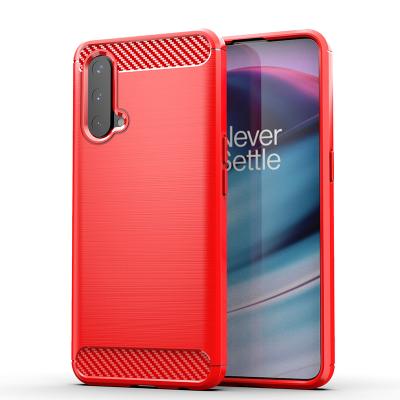 China Shockproof Slim Shockproof TPU Bumper Cover For OnePlus Nord CE 5G Phone Case Flexible Protective Carbon Fiber Texture for sale