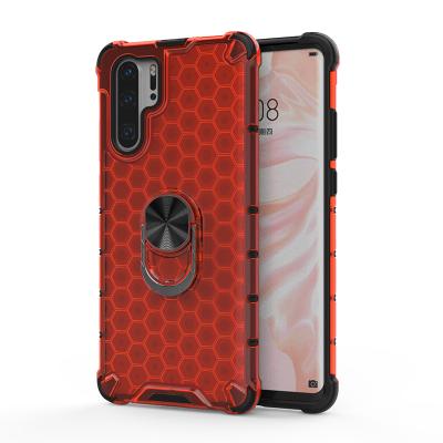 China Shockproof Hybrid Armor Case For Huawei P30 Pro Rugged Pattern Shockproof Bumper Phone Case With Ring Holder for sale