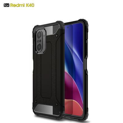 China Dual Layer Rugged Hybrid Shockproof Hard Shell Armor Protective Back Case Shockproof Cover For Redmi K40 Case for sale