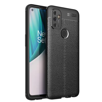 China Lychee Shockproof Texture Soft PU Leather Silicone Case For Oneplus N100 Full Cover Shockproof Bumper Case Shell for sale