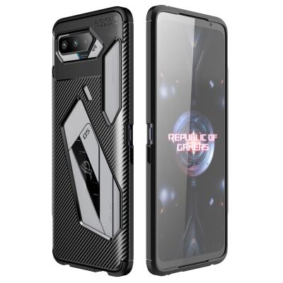 China Shockproof Beetle TPU Carbon Fiber Phone Case For ASUS Rog Phene 5 Ultra Thin Anti-scratch Soft Silicone Protective Rubber Cover for sale