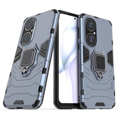 China Shockproof 2 in 1 Magnetic Finger Ring Shockproof Armor Case for Huawei P50 Silicone Phone Cover Back Case for sale