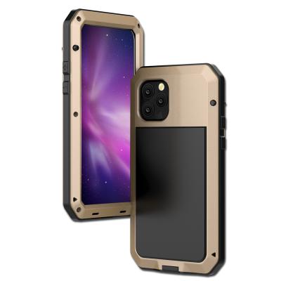 China Armor Shockproof Heavy Duty Metal Doom Protective Aluminum Case For iPhone 11 Shockproof Dustproof Cover for sale