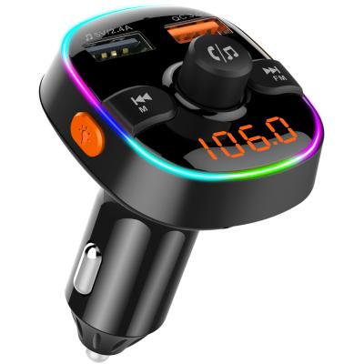 China Car Radio Hands-free Quick Charger Adapter QC3.0 FM Modulator Car BT Transmitter FM Transmitter FM Transmitter for sale