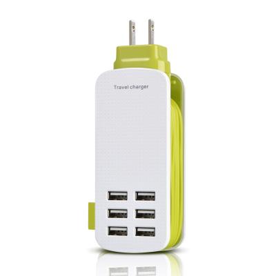 China Hot Sale 5.1V 6A Mobile Phone USB Wall Socket Multiple Charger for sale