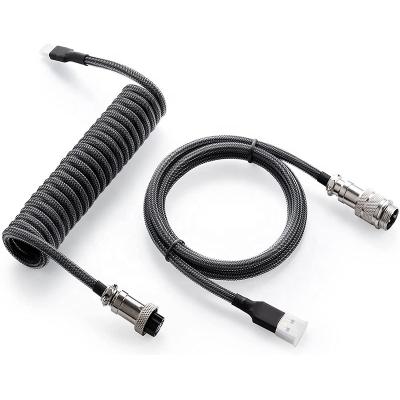 China Power Supply Factory Produces Airman Coiled Over-Cast Custom Mechanical USB Keyboard Cable Dual Sleeved for sale