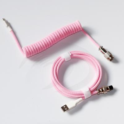 China Original Factory Power Supply USB-C For MIDI USB Rose Coiled Mechanical Keyboard Cable for sale