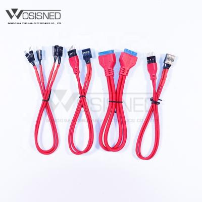 China Motherboard Durable Wiring Junction Cable Extender Front Panel Computer Case PC Power Supply Extension Wire Change Kit for sale