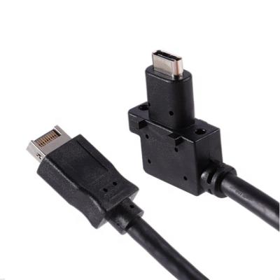 China Customizable ex-factory price desktop USB3.1 gen2 Tpye-E motherboard hot-selling male to type-c female adapter front panel cable for sale