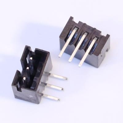 China Power factory direct sales PH3AW bent needle needle seat 3pin connector horizontal black tinplate plug-in 3 pin in a single row for sale