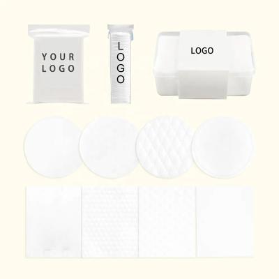 China Disposable OEM Customisable Square Makeup Remover Sponge Non-woven Disposable Facial Makeup Remover Pad for sale