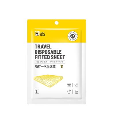 China Plain Spot SMMSS non-woven fabric before white hotel Disposable sheet set Thickened dust cover disposable bed sheet bed cover for sale