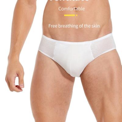 China Disposable 5 pcs disposable men's triangle briefs individually packaged, suitable for travelling and outdoor  Disposable underwear for Men for sale