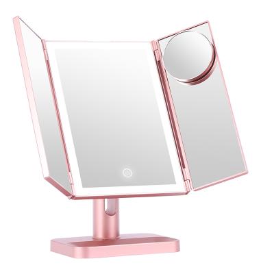 China Household Office Dressing Table Mirror Touch Lighted Smart Switch Led Mirror Light Makeup for sale