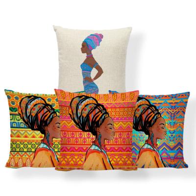 China Fashion Simple Cotton Women Africa Car Cushion Cover Canvas Custom for sale