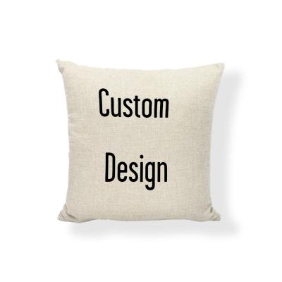 China Wholesale Custom Sublimation Cotton Cushion Cover Digital Printed Tile Canvas Blanket for sale