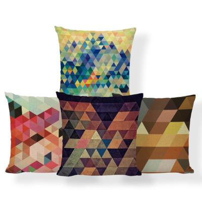 China Simple Custom Geometry Pattern Mosaic Cushions Pillow Cover Wholesale for sale