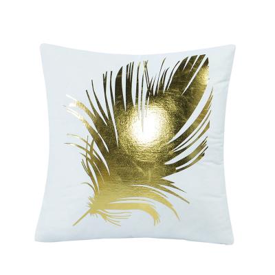 China Non-toxic Gold Bronzing Velvet Home Decorative Pillow Case Cushion Cover Wholesale for sale