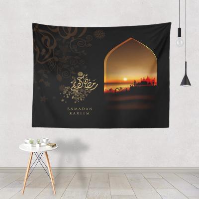 China Simply 2021 Muslim Living Room Decor Tapestries Ramadan Decoration Lantern Tapestry Eid Throw Tapestry for sale