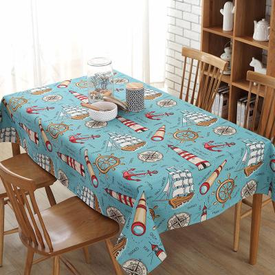 China Waterproof Hot Selling Ocean Patterned New Customized Tablecloths Restaurant for sale