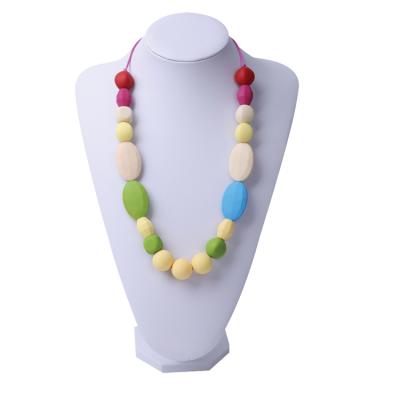 China Non-Toxic Sensory Silicone Chew Jewelry Chewing Jewelry Necklace For Baby Teething Chewing Biting for sale