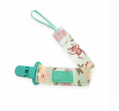 China Baby Teething OEM Baby Dummy Ribbon Chain Pacifier Holder Clip Smooth Pacifier for sale