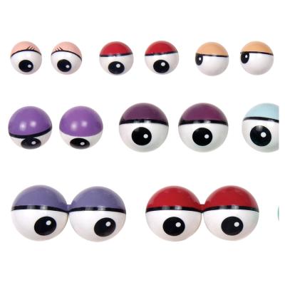 China Cartoon Toy Half Round Printed Baby Toy Eyes Safety Printed Toy Animal Eyes Craft Printed Plush Toy Eyes for sale