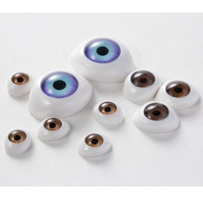 China Toys Safety Material Acrylic Plastic Half Round And Oval Doll Eyes Doll Accessories for sale