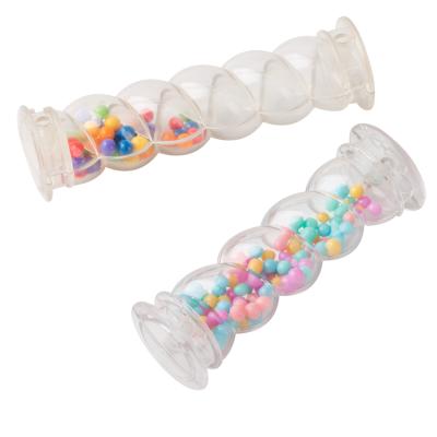 China Toys Colored Beads Inside Hand Rattles Plastic Baby Toys Rattles for sale