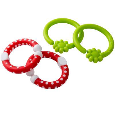 China New Style Red And Green Plastic Rings Connecting Rods Toys Links For Baby Toys for sale