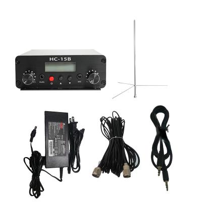 China Hot sale home audio 15 watt black fm transmitter radio station for church fm broadcast transmitter for sale for sale