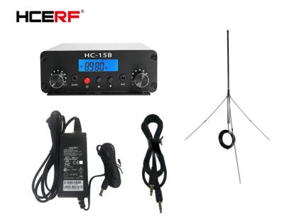 China Background music system 15W stereo fm transmitter long range broadcast for control in cinema fm modulator transmitter 15 watt fm transmitter for sale