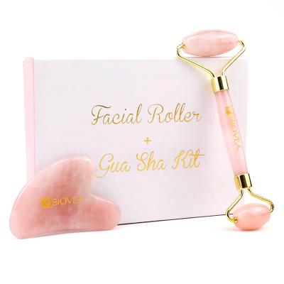 China Portable Cheap Natural Facial Packaging Pink Rose Jade Roller Set Box MOQ Logo High Quality Anti Aging for sale