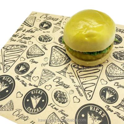 China Greaseproof custom greaseproof paper burger packaging paper for food for sale