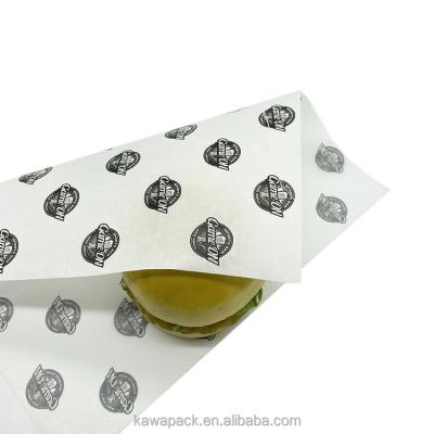 China Greaseproof Food Safe greaseproof paper waxed paper wrapping paper for hamburger for sale