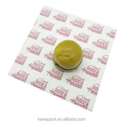 China Greaseproof Wholesale Custom Logo Greaseproof Paper Burger Wrapping Paper Food Wrapping Paper for sale