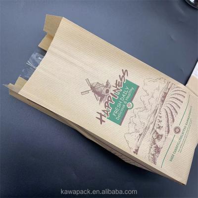 China Recycled Materials Brown paper lunch bags takeaway bags paper kraft paper bag for cake for sale